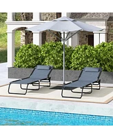 Streamdale Furniture Adjustable Mesh Chaise Lounge: Foldable, Breathable, and Customizable Comfort