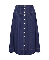 City Chic Women's Ari Denim Skirt