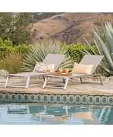 Simplie Fun Myers Chaise Lounge: Adjustable Comfort For Poolside Bliss