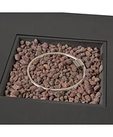 40" Square Iron Fire Pit - 50 000 Btu (Tank Cover Not Included)