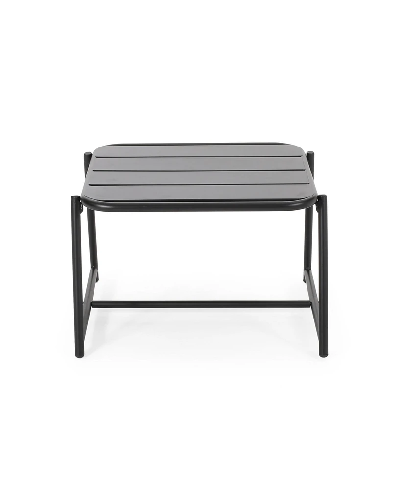 Simplie Fun Modern Matte Metal Side Table: Enhance Your Outdoor Oasis