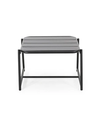 Simplie Fun Modern Matte Metal Side Table: Enhance Your Outdoor Oasis