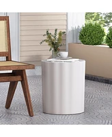 Simplie Fun Versatile Concrete End Table: Indoor/Outdoor, Lightweight, No Assembly