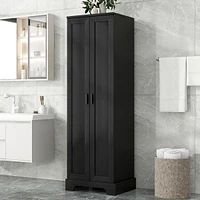 Storage Cabinet with Two Doors for Bathroom, Office, Adjustable Shelf, Mdf