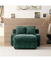 Modern Luxury Sofa Couch for Living Room Quality Corduroy Upholstery Sleeper Sofa Bed Daybed Green
