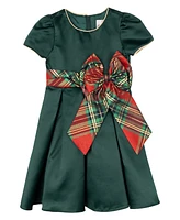 Rare Editions Toddler & Little Girls Satin Plaid Social Dress