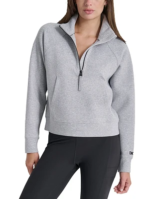 Dkny Women's Brooklyn Scuba Quarter-Zip Sweatshirt