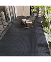 Zz Style 12" Patio Deck Tiles, Diy Module Interlocking Decking Tiles Floor Tile, Easy and Quick Installation Court Tiles for Porch Poolside Balco