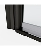1 3/8" adjustment, universal pivot shower door, with 1/4" tempered glass