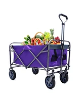 Outdoor Garden Multipurpose Micro Collapsible Beach Trolley Cart Camping Folding Wagon