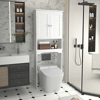 Over The Toilet Storage Cabinet, Bathroom Shelf Over Toilet, Bathroom Storage Cabinet Organizer, Wood Bathroom Space Saver, White