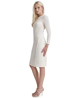 Dkny Women's Long-Sleeve Round-Neck Sheath Dress