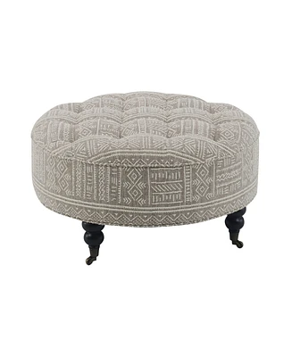 Streamdale Furniture Upendo Ottoman w/Casters, Pattern Fabric