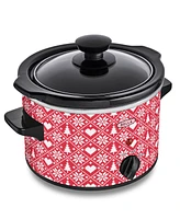 Bella Red Knit Printed 1.5-Quart Slow Cooker