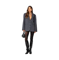 Edikted Women's Kourtney Oversized Blazer - Dark