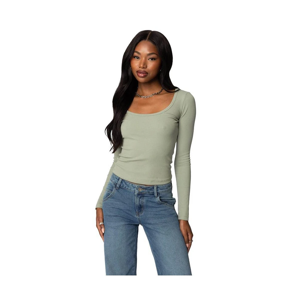 Edikted Women's Makenna Scoop Neck Top