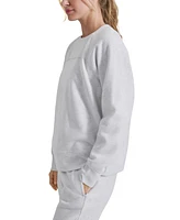 Dkny Women's Rhinestone Logo Fleece Sweatshirt