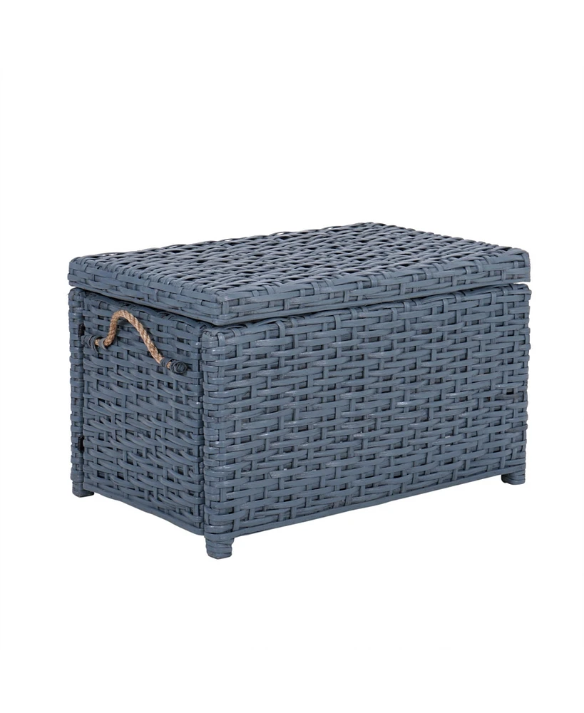 Jonathan Y Jacob Handwoven Wicker Storage Trunk