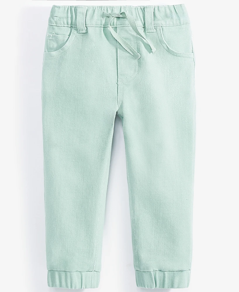 First Impressions Baby Denim Jogger Pants, Exclusively at Macy's