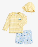 First Impressions Baby Boys Boat Ride Top, Hat & Swim Shorts, 3 Piece Set, Exclusively at Macy's