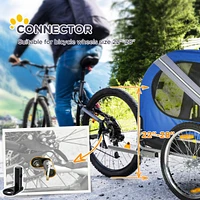 Dog Bike Trailer Pet Cart Bicycle Wagon Cargo Carrier Attachment for Travel with 3 Entrances Large Wheels for Off-Road & Mesh Screen