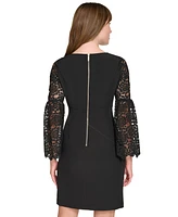 Tommy Hilfiger Women's Lace-Sleeve Sheath Dress