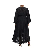 City Chic Plus Fleetwood Jacquard Maxi Dress