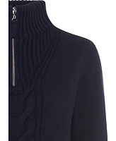 Olsen Women's 1/4 Zip Cable Sweater