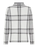 Olsen Women's Long Sleeve Plaid Pullover