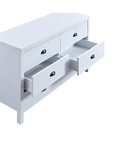 Modern 6-Drawer Dresser with Interlock System and Chic Design