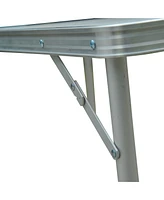 47" Folding Camping Table with Height Adjustability, Lightweight Portable Table with Carry Handle, Outdoor Folding Table Camping Accessories