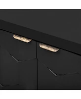 Streamdale Furniture Luxurious Four-Door Sideboard with Honeycomb Patterned Doors, Offering Ample Storage for Study, Entrance and Living Room