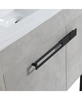 30 Inch Bathroom Vanity, Freestanding Bathroom Vanity or Floating is Optional Conversion, 3018-00330CG-1(Kd-Packing)-Excluding Sink