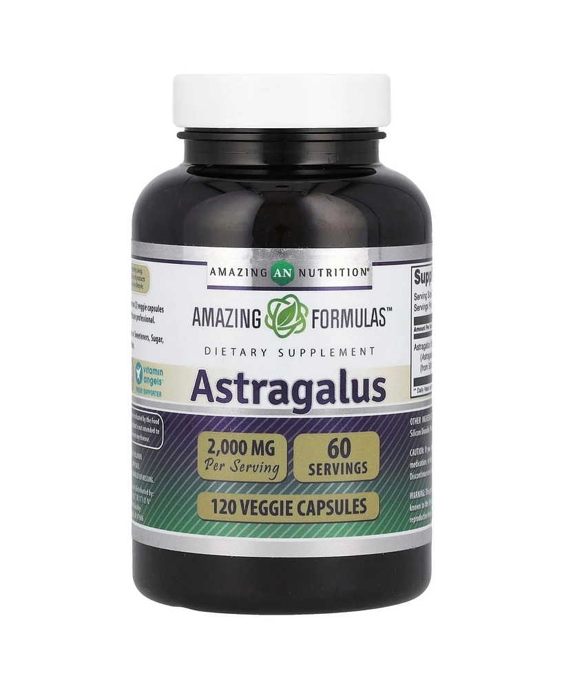 Amazing Nutrition Astragalus 2 000 mg 120 Veggie Capsules (1