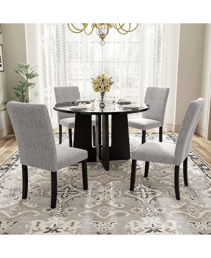 Streamdale Furniture 5-Piece Round Dining Table set, 43