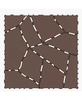 Stone Style 12" Patio Deck Tiles, Diy Module Interlocking Decking Tiles Floor Tile, Easy and Quick Installation Court Tiles for Porch Poolside Ba