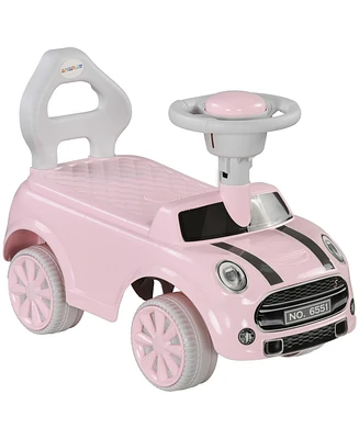 Simplie Fun Toddler Ride on Toy, Foot to Floor Sliding Car with Horn, Working Steering Wheel & No Tip Anti-Over