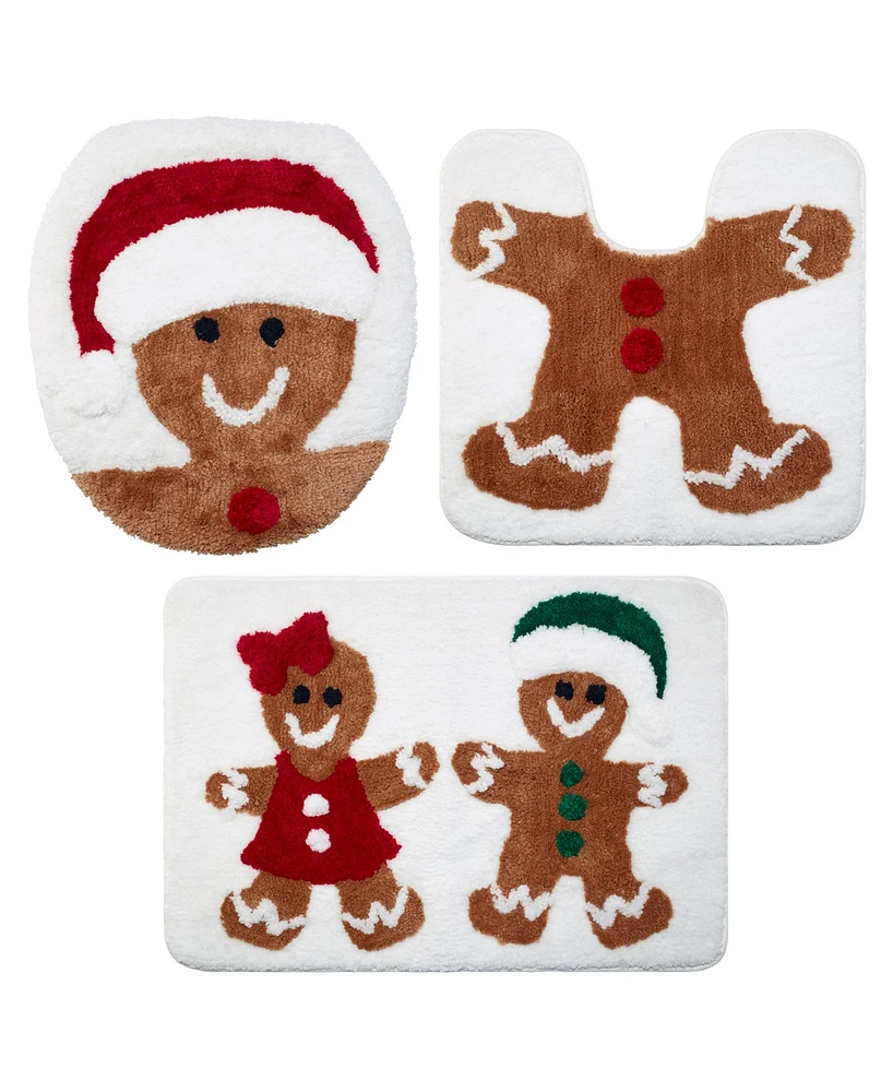 Avanti Ginger Cookie Polyester Bath Rug Set