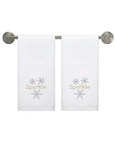 Avanti Snowflake Cotton Hand Towel Set, 28" x 16"