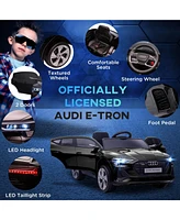 12V Kids Electric Ride On Car, Audi E-tron, Battery Powered Toy with Parent Remote Control, Suspension System, Auxiliary Wheels, Led Lights, Music and