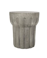 Delphinus Side Table: Modern Concrete Elegance For Outdoor Living
