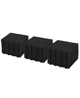 Streamdale Furniture 12 x 12 Inch Black Interlocking Deck Tiles Plastic Waterproof Outdoor All Weather Anti