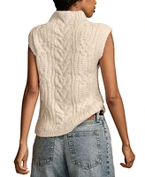 Lucky Brand Women's Metallic Cable-Knit Sweater Vest