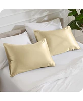 Bare Home Mulberry Silk Pillowcase, Zipper Closure Standard