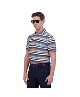 Ben Sherman Men's Sport Multi Stripe Tech Jersey Sports Fit Polo Shirt