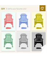 Simplie Fun Outdoor Wooden Rocking Chair, Single