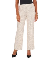 Msk Petite Sequined Mesh Pull-On Palazzo Pants