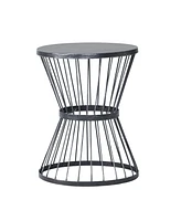 Lassen 16: Modern Hourglass End Table For Outdoor Sophistication