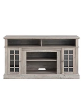 Streamdale Furniture Tv stand, media console, storage cabinet, entertainment center, with electronicfireplace, Install theLEDBluetooth band, using the