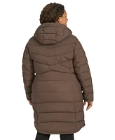 Calvin Klein Plus Size Hooded Zip-Front Puffer Coat